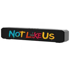 Portable Wireless Speaker Home Bluetooth Sound Bar with Multi-Color Flashing Lights Compatible for PC, Laptop, Smartphones (Black & Red) Portable Wireless Speaker Home Bluetooth Sound Bar with Multi-Color Flashing Lights Compatible for PC, Laptop, Smartphones (Black & Red)
