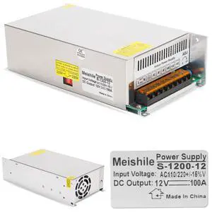 12V 100A 1200W DC Switching Power supply Adapter PSU AC-DC 12Volt Industrial Transformer Converter 0-80/50amps LED drive Lamp Meter Semiconductor Motor Pump Winch Stereos Amplifier Fan SMPS 110V/220V 12V 100A 1200W DC Switching Power supply Adapter PSU AC-DC 12Volt Industrial Transformer Converter 0-80/50amps LED drive Lamp Meter Semiconductor Motor Pump Winch Stereos Amplifier Fan SMPS 110V/220V