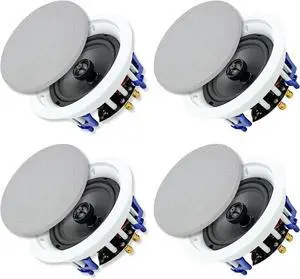 6.5 inch 640 Watts Ceiling Speakers 2 Way Flush Mount Passive for Office,Kitchen,Living Room(4 Speakers) 6.5 inch 640 Watts Ceiling Speakers 2 Way Flush Mount Passive for Office,Kitchen,Living Room(4 Speakers)