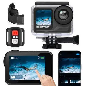 4K Action Camera 5X Zoom 60FPS 20MP 98FT Underwater Sports | Dual 2150mAh Batteries, Waterproof Housing, EIS Stabilization, Snappro App Video & Photo Editing, Great for Diving Travel 4K Action Camera 5X Zoom 60FPS 20MP 98FT Underwater Sports | Dual 2150mAh Batteries, Waterproof Housing, EIS Stabilization, Snappro App Video & Photo Editing, Great for Diving Travel