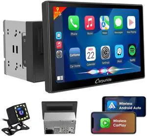 YT09S IPS Double Din Car Stereo Radio Screen for Apple CarPlay and Android Auto, 9" Double Din Radio with Backup Cam, Siri, SWC, FM/AM, Mirror Link, Navigation, SD Card & USB Playback YT09S IPS Double Din Car Stereo Radio Screen for Apple CarPlay and Android Auto, 9" Double Din Radio with Backup Cam, Siri, SWC, FM/AM, Mirror Link, Navigation, SD Card & USB Playback