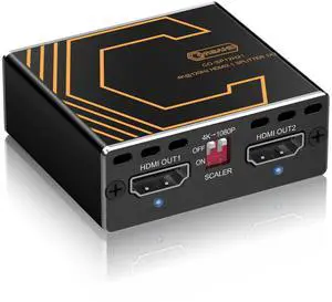 8K@60Hz 4K@120Hz HDMI 2.1 Splitter 1 in 2 Out,for Soundbar,Capture Card,Graphics Card,48 Gbps,HDCP 2.3,Supports VRR,ALLM,HDCP Bypass,EDID,Duplicate/Mirror/Copy,Downscale,HDR,Dolby Vision Atmos 8K@60Hz 4K@120Hz HDMI 2.1 Splitter 1 in 2 Out,for Soundbar,Capture Card,Graphics Card,48 Gbps,HDCP 2.3,Supports VRR,ALLM,HDCP Bypass,EDID,Duplicate/Mirror/Copy,Downscale,HDR,Dolby Vision Atmos