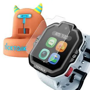 5 Cellular Kids Smart Watch (T-Mobile's Network) with GPS Tracker & Video Calling, Power Base and Tempered Glass Screen Protectors (2 per Pack) Bundle - Smart Watch for Kids with Parent Apps 5 Cellular Kids Smart Watch (T-Mobile's Network) with GPS Tracker & Video Calling, Power Base and Tempered Glass Screen Protectors (2 per Pack) Bundle - Smart Watch for Kids with Parent Apps