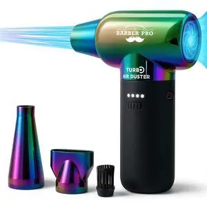 Compressed Air Duster - Electric Duster for Hair Barber, 3 Gear Mini Portable Jet Dry Air Blower, for PC, Office,Salon, Fan, Laptop, Keyboard, Car -Gradient Green Compressed Air Duster - Electric Duster for Hair Barber, 3 Gear Mini Portable Jet Dry Air Blower, for PC, Office,Salon, Fan, Laptop, Keyboard, Car -Gradient Green