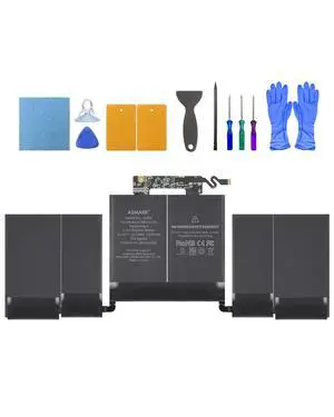 Replacement Battery for MacBook Pro A1989, 13-Inch, 2018-2019 | Fits A2251 2020, Battery model A1964, 11.41V 5100mAh 58.19Wh, EMC 3214/3358/3348, up to 1000 cycles, tool kit, guide Replacement Battery for MacBook Pro A1989, 13-Inch, 2018-2019 | Fits A2251 2020, Battery model A1964, 11.41V 5100mAh 58.19Wh, EMC 3214/3358/3348, up to 1000 cycles, tool kit, guide