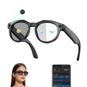 AI Smart Glasses with Camera: POV Video Recording & Bluetooth Audio | AI object recognition & translation, photochromic lenses, 290mAh battery AI Smart Glasses with Camera: POV Video Recording & Bluetooth Audio | AI object recognition & translation, photochromic lenses, 290mAh battery