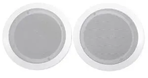 CC65T Pair 6.5" 70V Ceiling Speakers, 40W 8-Ohm Power, Aimable Tweeter, Flush Mount, Paintable Grill, for Restaurants, Cafes, Offices | Adjustable Tap 2.5W, 5W, 10W, 15W, 20W, 8 Ohm 40W, 2-Way Design, CC65T Pair 6.5" 70V Ceiling Speakers, 40W 8-Ohm Power, Aimable Tweeter, Flush Mount, Paintable Grill, for Restaurants, Cafes, Offices | Adjustable Tap 2.5W, 5W, 10W, 15W, 20W, 8 Ohm 40W, 2-Way Design,