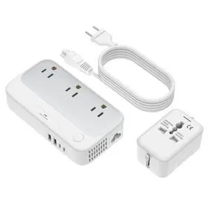 Universal Voltage Converter us to Europe, 220v to 110v Power Travel Converter Combo, 250W Step Down European Adapter 220 to 110 for UK Italy, Transformer European Travel Plug for Curly Hair Stick Universal Voltage Converter us to Europe, 220v to 110v Power Travel Converter Combo, 250W Step Down European Adapter 220 to 110 for UK Italy, Transformer European Travel Plug for Curly Hair Stick