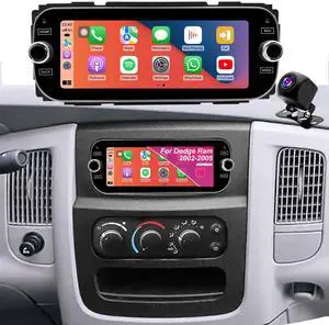 Car Radio for Dodge Ram 2002-2005, Jeep Wrangler 2003-2006, Grand Cherokee 1999-2004, Liberty 2002-2007, Dakota 2001-2004, 6.86inch Touchscreen Stereo Carplay Android Auto Camera Bluetooth GPS WiFi FM Car Radio for Dodge Ram 2002-2005, Jeep Wrangler 2003-2006, Grand Cherokee 1999-2004, Liberty 2002-2007, Dakota 2001-2004, 6.86inch Touchscreen Stereo Carplay Android Auto Camera Bluetooth GPS WiFi FM