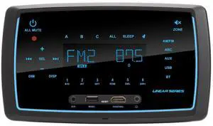 RV Stereo Receiver Touch Screen with AM/FM/AUX/USB/BT & 3-Zone Control RV Stereo Receiver Touch Screen with AM/FM/AUX/USB/BT & 3-Zone Control