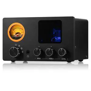 Douk Audio Vacuum Tube Preamp: Headphone Amp with VU Meter, 4-Way RCA Selector Switch Box, Preamplifier with Tone Control for Receivers, Amplifiers, Speakers, 16-600 Headphones (TUBE-T5C) Douk Audio Vacuum Tube Preamp: Headphone Amp with VU Meter, 4-Way RCA Selector Switch Box, Preamplifier with Tone Control for Receivers, Amplifiers, Speakers, 16-600 Headphones (TUBE-T5C)