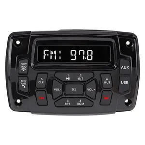 Marine Stereo Audio Radio Bluetooth Car Stereo Receivers Waterproof Player MP3 Boat Media with AM/FM Music Radio USB Input for Golf Cart Motorcycle UTV Head Unit Sound System Marine Stereo Audio Radio Bluetooth Car Stereo Receivers Waterproof Player MP3 Boat Media with AM/FM Music Radio USB Input for Golf Cart Motorcycle UTV Head Unit Sound System