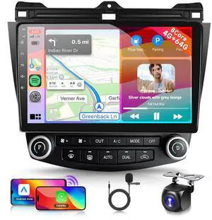 5/6GhzWiFi,for Honda Accord 7th 2003-2007 Car Stereo Radio with Snapdragon 8Core 4GB+64GB,10.1 Inch IPS Touchscreen Wireless Carplay/Android Auto DSP Hi-Res GPS Android 13 FM/RDS SWC Camera 5/6GhzWiFi,for Honda Accord 7th 2003-2007 Car Stereo Radio with Snapdragon 8Core 4GB+64GB,10.1 Inch IPS Touchscreen Wireless Carplay/Android Auto DSP Hi-Res GPS Android 13 FM/RDS SWC Camera