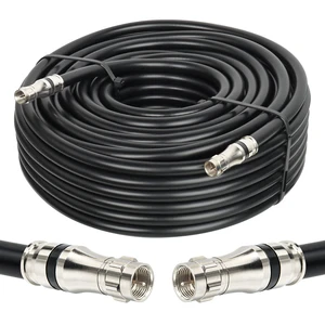 RG11 Coaxial Cable 100ft,Low Loss 14AWG RG11 Coax Cable 75ohm with F Type Connector High Definition for CATV,Satellite Dish,VHF/UHF,Radio,TV Antennas RG11 Coaxial Cable 100ft,Low Loss 14AWG RG11 Coax Cable 75ohm with F Type Connector High Definition for CATV,Satellite Dish,VHF/UHF,Radio,TV Antennas
