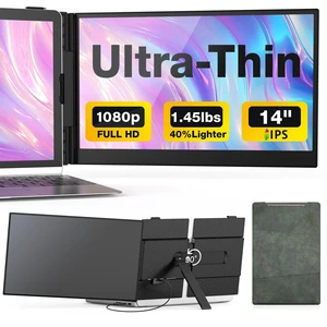 Laptop Screen Extender, 14-Inch Ultra-Thin & Lightweight, 1080P FHD Portable Travel Monitor, Plug & Play, Laptop Extended Monitor Portable for 13-17 Inch Laptops, Compatible with Win/Mac/Chrome/Linux Laptop Screen Extender, 14-Inch Ultra-Thin & Lightweight, 1080P FHD Portable Travel Monitor, Plug & Play, Laptop Extended Monitor Portable for 13-17 Inch Laptops, Compatible with Win/Mac/Chrome/Linux