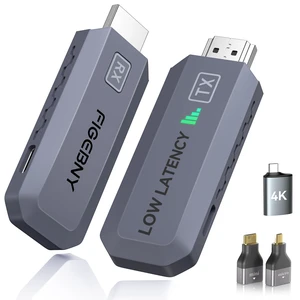 Wireless HDMI Transmitter and Receiver 4K Decode 1080P Output Ultra Low Latency,Plug&Play 2.4G/5G Portable Extender, 165FT HD Display Adapter for TV Box/PC/Laptop/Projector/DV/Camera Grey Wireless HDMI Transmitter and Receiver 4K Decode 1080P Output Ultra Low Latency,Plug&Play 2.4G/5G Portable Extender, 165FT HD Display Adapter for TV Box/PC/Laptop/Projector/DV/Camera Grey