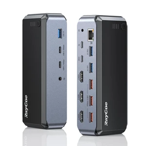 Triple Monitor USB C Docking Station - MacBook Pro Docking Station with Power Adapter for MacBook M1/M2/M3/Windows, HDMI*3, RJ45, 10Gbps USB*5, PD, USB 3.0 * 2 Triple Monitor USB C Docking Station - MacBook Pro Docking Station with Power Adapter for MacBook M1/M2/M3/Windows, HDMI*3, RJ45, 10Gbps USB*5, PD, USB 3.0 * 2