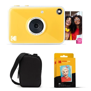 Printomatic+ Instant Print Digital Camera Starter Bundle + Carrying Case + Zink 20pk Sticky-Back Photo Paper - 10MP, Full-Color Photos, GB LED Status Indicator - Yellow Printomatic+ Instant Print Digital Camera Starter Bundle + Carrying Case + Zink 20pk Sticky-Back Photo Paper - 10MP, Full-Color Photos, GB LED Status Indicator - Yellow