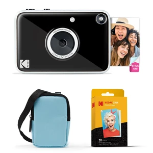 Printomatic+ Instant Print Digital Camera Starter Bundle + Carrying Case (Blue) + Zink 20pk Sticky-Back Photo Paper - 10MP, Full-Color Photos, GB LED Status Indicator - Black Printomatic+ Instant Print Digital Camera Starter Bundle + Carrying Case (Blue) + Zink 20pk Sticky-Back Photo Paper - 10MP, Full-Color Photos, GB LED Status Indicator - Black