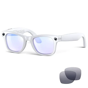 AI Smart Glasses for Men Women with Camera,8MP 2K HD Camera Glasses,AI Voice Control and Translation,Smart Anti-Blue Light Glasses with Bluetooth Call,IP67 Waterproof for Driving,Outdoor,+2 Lenses AI Smart Glasses for Men Women with Camera,8MP 2K HD Camera Glasses,AI Voice Control and Translation,Smart Anti-Blue Light Glasses with Bluetooth Call,IP67 Waterproof for Driving,Outdoor,+2 Lenses