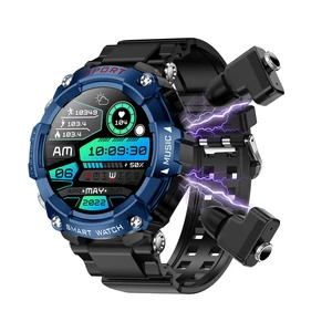 Smart Watch with Earbuds for Men, 1.52 Inch Round Fitness Watch T96, 2 in 1 Bluetooth Watch with Step,Calories, Sports Smart Watch Long Time Standby for iOS & Android Smart Watch with Earbuds for Men, 1.52 Inch Round Fitness Watch T96, 2 in 1 Bluetooth Watch with Step,Calories, Sports Smart Watch Long Time Standby for iOS & Android