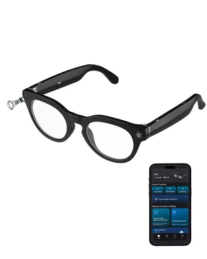 AI Smart Glasses with 8MP Camera, Continuous 12-Min 1200P Video Recording, Real-Time Translation & Voice Assistant, Open-Ear Bluetooth Audio for Vlogging, Travel & Meetings AI Smart Glasses with 8MP Camera, Continuous 12-Min 1200P Video Recording, Real-Time Translation & Voice Assistant, Open-Ear Bluetooth Audio for Vlogging, Travel & Meetings