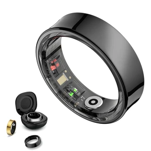 Smart Ring Health Tracker with Gesture Control & Charging Case (Black, 7) Skin Temperature, Heart Rate & Blood Oxygen, Sleep & Stress Tracking, No Subscription, App Ring Games Smart Ring Health Tracker with Gesture Control & Charging Case (Black, 7) Skin Temperature, Heart Rate & Blood Oxygen, Sleep & Stress Tracking, No Subscription, App Ring Games