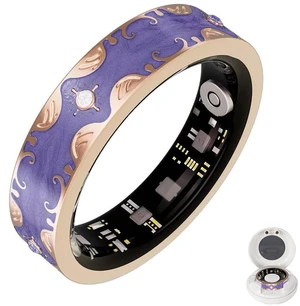Retro Smart Ring for Women Sleep Fitness Tracking, Purple, 10# Activity Tracker,No Subscription Fee,Temperature,HRV,Heart Rate,Waterproof,Blood Oxygen,Step Counting for iOS & Android Retro Smart Ring for Women Sleep Fitness Tracking, Purple, 10# Activity Tracker,No Subscription Fee,Temperature,HRV,Heart Rate,Waterproof,Blood Oxygen,Step Counting for iOS & Android