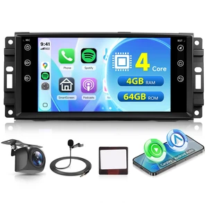 4G+64G Car Stereo for Jeep Wrangler JK 2007-2018 Dodge Ram 1500 2008-2012 with Wireless CarPlay Android Auto, 7 Inch Android Car Radio GPS Navigation WiFi SWC Bluetooth FM with Backup Camera 4G+64G Car Stereo for Jeep Wrangler JK 2007-2018 Dodge Ram 1500 2008-2012 with Wireless CarPlay Android Auto, 7 Inch Android Car Radio GPS Navigation WiFi SWC Bluetooth FM with Backup Camera