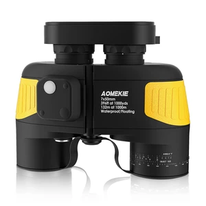 7x50 Waterproof Marine Binoculars for Adults with Rangefinder Compass BAK4 Prism FMC Lens for Birdwatching Hunting Boating Fishing Water Sports(Yellow) 7x50 Waterproof Marine Binoculars for Adults with Rangefinder Compass BAK4 Prism FMC Lens for Birdwatching Hunting Boating Fishing Water Sports(Yellow)