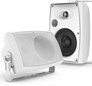 6.5-Inch 400W Outdoor Bluetooth Speakers Waterproof Wired, Wall-Mount Waterproof Speaker System for Patio, Home, Poolside, Deck, Backyard (Pair,White) 6.5-Inch 400W Outdoor Bluetooth Speakers Waterproof Wired, Wall-Mount Waterproof Speaker System for Patio, Home, Poolside, Deck, Backyard (Pair,White)