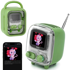 Tiivoo-2 Retro Bluetooth Speaker, FM Radio, Pixel Art Display, Green Alarm Clock, Portable Mini Wireless Speaker, Cute Vintage Desk Decor Gift Tiivoo-2 Retro Bluetooth Speaker, FM Radio, Pixel Art Display, Green Alarm Clock, Portable Mini Wireless Speaker, Cute Vintage Desk Decor Gift