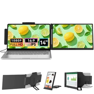 Laptop Screen Extender 14.1" 1080P IPS, Dual Screen Portable Monitor for Laptop 13-17.3", Plug & Play Monitor Extender with USB-C/HDMI, Travel Monitor for Work & Home Office Mac/Windows/Chrome/Android Laptop Screen Extender 14.1" 1080P IPS, Dual Screen Portable Monitor for Laptop 13-17.3", Plug & Play Monitor Extender with USB-C/HDMI, Travel Monitor for Work & Home Office Mac/Windows/Chrome/Android
