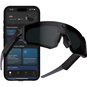 Sport AI Smart Sunglasses with 4K POV Camera Audio & Video, Real-Time Translation, AI Voice Assistant, Internal Storage, Unisex for Cycling & Outdoor Sports (Black/Black) Sport AI Smart Sunglasses with 4K POV Camera Audio & Video, Real-Time Translation, AI Voice Assistant, Internal Storage, Unisex for Cycling & Outdoor Sports (Black/Black)