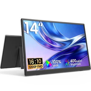 Portable-Monitor-for-Laptop 14 inch FHD 1920 * 1200P USB C HDMI Ultra-Slim IPS Travel Display w/Smart Cover & Speakers, HDR Plug&Play, External Monitor for Laptop PC, Phone,Mac Portable-Monitor-for-Laptop 14 inch FHD 1920 * 1200P USB C HDMI Ultra-Slim IPS Travel Display w/Smart Cover & Speakers, HDR Plug&Play, External Monitor for Laptop PC, Phone,Mac