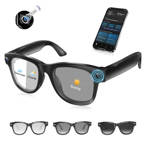 AI Smart Glasses with 4K Camera & Audio | Bluetooth Video Recording Sunglasses with ChatGPT Translation, Voice Control, EIS Stabilization, Object Recognition, Smart Glasses for Men & Women (Black-Q6) AI Smart Glasses with 4K Camera & Audio | Bluetooth Video Recording Sunglasses with ChatGPT Translation, Voice Control, EIS Stabilization, Object Recognition, Smart Glasses for Men & Women (Black-Q6)