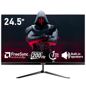 24.5 Inch PC 200Hz Gaming Monitor, FHD 1080p screen, Built-in speakers,1ms without Bezel, freesync, 99% sRGB, 178 ° Angle View, HDMIDisplayPort, Compatible with wall mounting 75*75MM - Black 24.5 Inch PC 200Hz Gaming Monitor, FHD 1080p screen, Built-in speakers,1ms without Bezel, freesync, 99% sRGB, 178 ° Angle View, HDMIDisplayPort, Compatible with wall mounting 75*75MM - Black