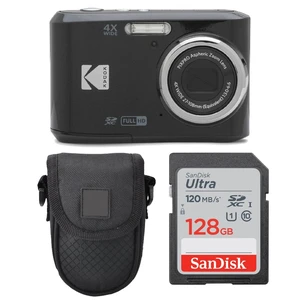 Kodak PIXPRO FZ45 Digital Camera (Black), Point & Shoot Camera Case, Sandisk 128GB SDXC Memory Card Kodak PIXPRO FZ45 Digital Camera (Black), Point & Shoot Camera Case, Sandisk 128GB SDXC Memory Card