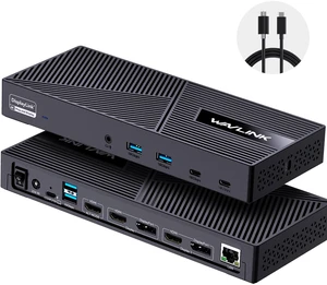 Displaylink Docking Station 3 Monitors with 130W Power Delivery, 10Gbps USB for MacBook (M1-M5, Neo) & Windows, USB-C(3 HDMI, 2 DisplayPort, 2 USB-C, 4 USB3.1, Ethernet, Audio) Displaylink Docking Station 3 Monitors with 130W Power Delivery, 10Gbps USB for MacBook (M1-M5, Neo) & Windows, USB-C(3 HDMI, 2 DisplayPort, 2 USB-C, 4 USB3.1, Ethernet, Audio)