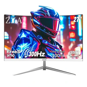 27" Curved Gaming Monitor 300HZ Computer Monitor, FHD 1080p 1ms 1800R VA Screen, 99% sRGB, Support AMD FreeSync, Blue Light Filter, HDMI*2 & DP*2, VESA Mounting Compliant- White 27" Curved Gaming Monitor 300HZ Computer Monitor, FHD 1080p 1ms 1800R VA Screen, 99% sRGB, Support AMD FreeSync, Blue Light Filter, HDMI*2 & DP*2, VESA Mounting Compliant- White