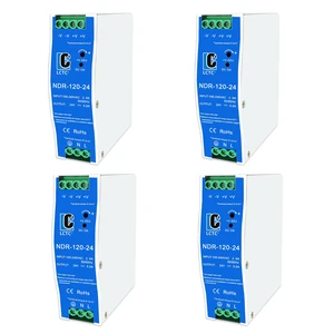 24Vdc Power Supply NDR 120W;Dual Output (Input:100-240VAC,Output:24VDC,50/60HZ) Power Supply Switch Switching Converter DC (24V 5A)(4pcs) 24Vdc Power Supply NDR 120W;Dual Output (Input:100-240VAC,Output:24VDC,50/60HZ) Power Supply Switch Switching Converter DC (24V 5A)(4pcs)