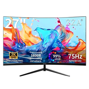 27 Inch Curved Gaming Monitor-2K QHD (2560x1440) 75Hz Display,HDMI/DP USB Connectivity,Tilt Adjustable,Wall Mountable,Perfect for PC Gaming Office 27 Inch Curved Gaming Monitor-2K QHD (2560x1440) 75Hz Display,HDMI/DP USB Connectivity,Tilt Adjustable,Wall Mountable,Perfect for PC Gaming Office