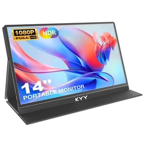 Portable Monitor 14' FHD 1080P - Ultra-Slim Portable Laptop Monitor Computer Display with Type-C HDMI Speakers for Laptop PC Phone Mac PS4 PS5 Xbox Switch Portable Monitor 14' FHD 1080P - Ultra-Slim Portable Laptop Monitor Computer Display with Type-C HDMI Speakers for Laptop PC Phone Mac PS4 PS5 Xbox Switch