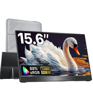 Portable Monitor for Laptop MacBook Surface PC Xbox PS5, Travel Monitor Second Screen for Laptop, HDMI USB-C VESA Compatible Built-in Speaker, 15.6inch Portable Monitor for Laptop MacBook Surface PC Xbox PS5, Travel Monitor Second Screen for Laptop, HDMI USB-C VESA Compatible Built-in Speaker, 15.6inch