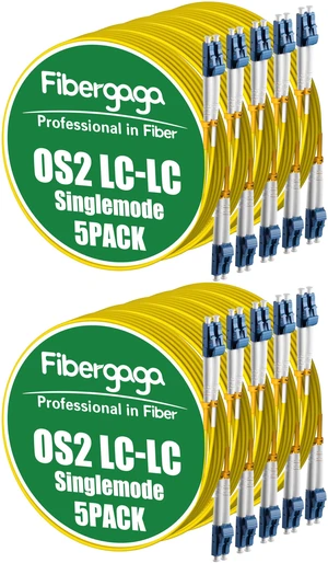 F®OS2 LC to LC Fiber Patch Cable Single Mode 3M(10ft), 10Pack Fiber Optic Cable, SM Singlemode, 9/125µm, 2.0mm Diameter, OS1/OS2 Compatible, LSZH Jacket, OS1/OS2 Compatible F®OS2 LC to LC Fiber Patch Cable Single Mode 3M(10ft), 10Pack Fiber Optic Cable, SM Singlemode, 9/125µm, 2.0mm Diameter, OS1/OS2 Compatible, LSZH Jacket, OS1/OS2 Compatible