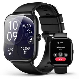 Black Smart Watch for Men Women, Bluetooth Call, 2.06" HD AMOLED Fitness Tracker, 118 Sports Modes, Blood Pressure/Heart Rate/SpO2/Sleep Monitor, IP68 Waterproof, Ideal Tech Gifts for Android iPhone Black Smart Watch for Men Women, Bluetooth Call, 2.06" HD AMOLED Fitness Tracker, 118 Sports Modes, Blood Pressure/Heart Rate/SpO2/Sleep Monitor, IP68 Waterproof, Ideal Tech Gifts for Android iPhone