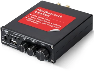 2.1 CH Wireless Stereo Power Amplifier - 200W Bluetooth Mini Amp with USB Player, RCA Input, Subwoofer Output, Bass and Treble Control, Compact Audio Streaming Amp 2.1 CH Wireless Stereo Power Amplifier - 200W Bluetooth Mini Amp with USB Player, RCA Input, Subwoofer Output, Bass and Treble Control, Compact Audio Streaming Amp