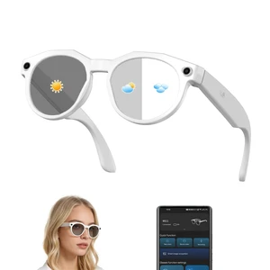 AI Smart Glasses with Camera, 1080P HD POV First-Person View Video Recording and Translator, AI Object Recognition, Bluetooth Audio, 290mAh Battery, Photochromic Lenses for Sports, Travel, Work AI Smart Glasses with Camera, 1080P HD POV First-Person View Video Recording and Translator, AI Object Recognition, Bluetooth Audio, 290mAh Battery, Photochromic Lenses for Sports, Travel, Work