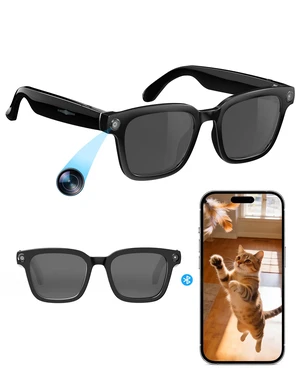 Smart-Glasses with Camera and Audio, 8MP HD Camera Smart-Sunglasses for Men Women, 1080P Video Recording AI Glasses, Real Time Translation, Voice Assistant Smart-Glasses with Camera and Audio, 8MP HD Camera Smart-Sunglasses for Men Women, 1080P Video Recording AI Glasses, Real Time Translation, Voice Assistant