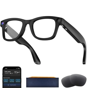 AI Smart Glasses with Camera, 8MP HD Camera Glasses for Men,Women, AI Recording Glasses with Voice Assistant,Open-Ear Audio,Real-Time Translation,Video Recording Sunglasses for Life & Work (Black) AI Smart Glasses with Camera, 8MP HD Camera Glasses for Men,Women, AI Recording Glasses with Voice Assistant,Open-Ear Audio,Real-Time Translation,Video Recording Sunglasses for Life & Work (Black)